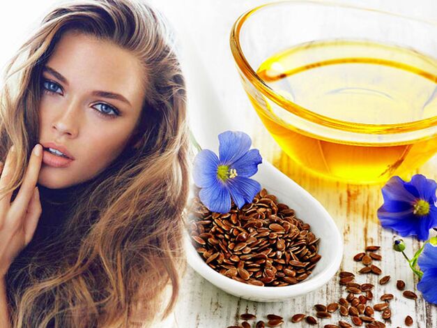 The mask with linseed oil helps to strengthen the hair