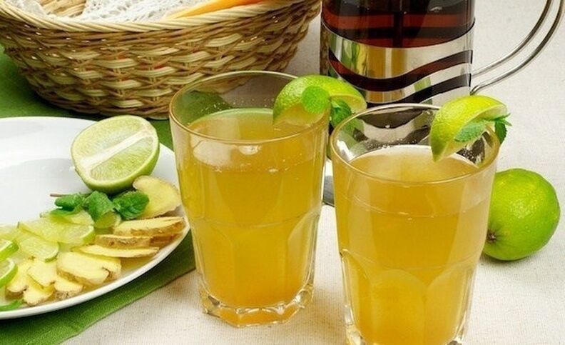 Slimming green tea with lime