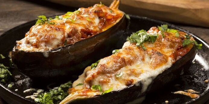 roasted eggplant in egg diet